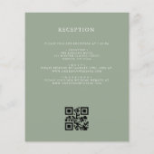Sage Green Leafy Wappen Monogram Wedding QR Code Flyer (Hinten)