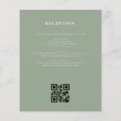 Sage Green Leafy Wappen Monogram Wedding QR Code Flyer (Hinten)