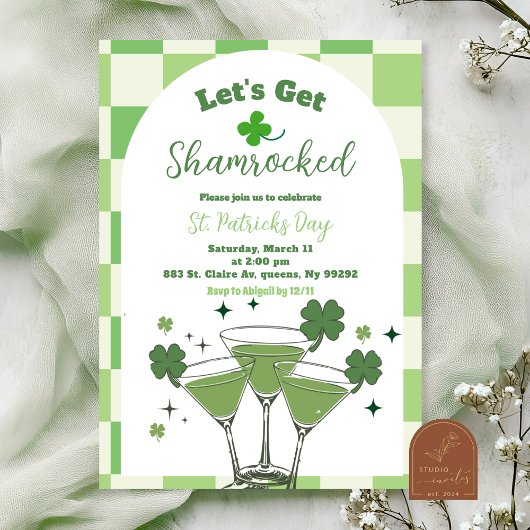 Sage Green Lebendige St. Patrick's Day Einladung