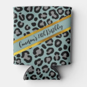 Sage Green Leopard Girly Cheetah Personalisiert Na Dosenkühler (Vorderseite)