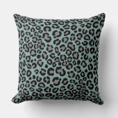 Sage Green Leopard Muster Girly Cheetah Print Kissen (Vorderseite)
