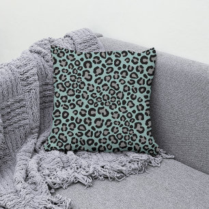 Sage Green Leopard Muster Girly Cheetah Print Kissen
