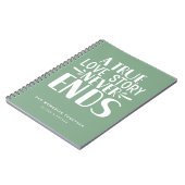 Sage Green Liebe Story endet nie mit Keepake-Noteb Notizblock (Linke Seite)