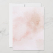 Sage Green Light Pink Floral Boho Hochzeit Einladung (Rückseite)