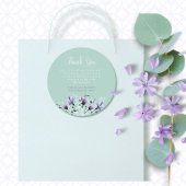 Sage Green Lila Watercolor Floral Wedding Runder Aufkleber