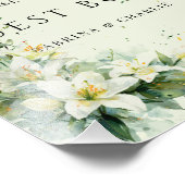 Sage Green Lily Valley Wedding Guest Book Sign Fotodruck (Ecke)