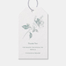 Sage Green Line Art Rose Danke Hochzeit