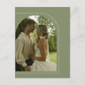 Sage Green & Linen Arch Minimal Rehearsal Dinner (Rückseite)