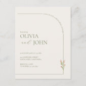 Sage Green & Linen Arch Minimal Rehearsal Dinner (Vorderseite)