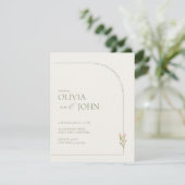 Sage Green & Linen Arch Minimal Rehearsal Dinner (Stehend Vorderseite)