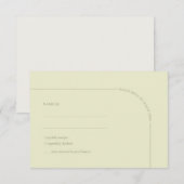 Sage Green & Linen Arch Minimalist Meal Choice  RSVP Karte (Vorne/Hinten)