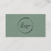 Sage Green Linen Company Logo QR Code  Visitenkarte (Rückseite)