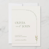 Sage Green & Linen Minimalist Save the Date Card Einladung (Vorderseite)