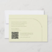 Sage Green & Linen QR Code Boho Minimalist  RSVP Karte (Vorderseite)