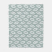 Sage Green Lipstick Kiss Pattern Fleece Blanken (Vorderseite)