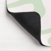 Sage Green Liquid Swirl Groovy Streifen Y2K Muster Mousepad (Ecke)