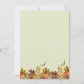 Sage Green Little Pumpkin Blätter Boy Birthday Einladung (Rückseite)