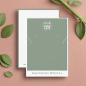 Sage Green Logo l Ohrringe Necklace Juwelen Telefonnummerkarte