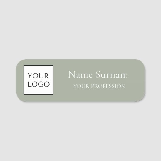 Sage Green Logo Werbeartikel  Namensschild (Vorderseite)