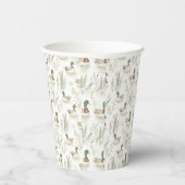 Sage Green Lucky Duck Birthday Party Paper Cups Pappbecher (Rechts)