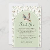 Sage Green Lucky Duck Boy Geburtstag Danke Karte (Vorderseite)