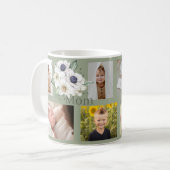 Sage Green Mama Foto Collage Kaffee Tasse (Vorderseite Links)