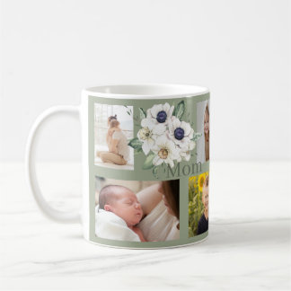 Sage Green Mama Foto Collage Kaffee Tasse
