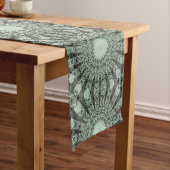 Sage Green Mandala mit Leaf Inspiriert Muster Mittelgroßer Tischläufer (Beispiel)