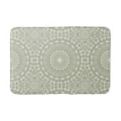 Sage Green Mandala Pattern Badematte (Vorderseite)