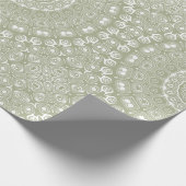 Sage Green Mandala Pattern Geschenkpapier (Ecke)