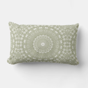 Sage Green Mandala Pattern Lendenkissen