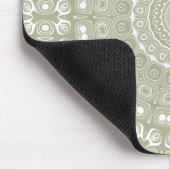 Sage Green Mandala Pattern Mousepad (Ecke)