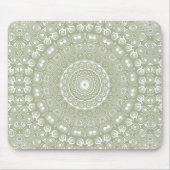 Sage Green Mandala Pattern Mousepad (Vorne)