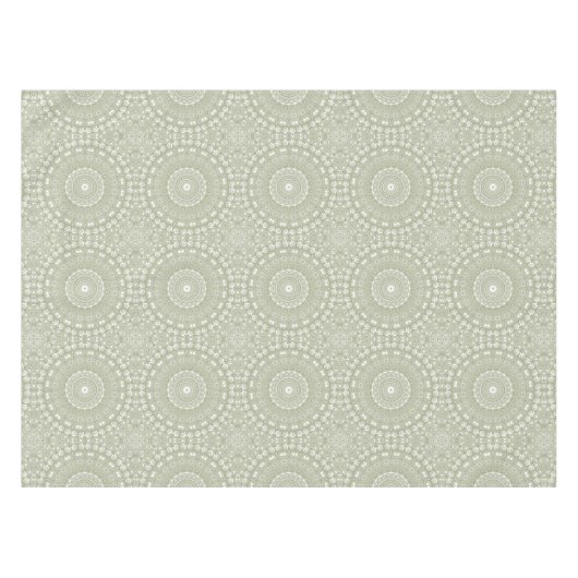 Sage Green Mandala Pattern Tischdecke (Vorderseite (Horizontal))
