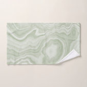 Sage Green Marble Badhandtuch Set (Handtuch)