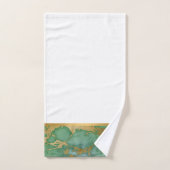 SAGE GREEN MARBLE GOLD BADEZIMMER TOWEL SET (Handtuch)