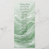 Sage Green Marble & Gold Wedding Program Programm (Rückseite)