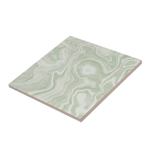 Sage Green Marble Keramik Tile Fliese (Seite)
