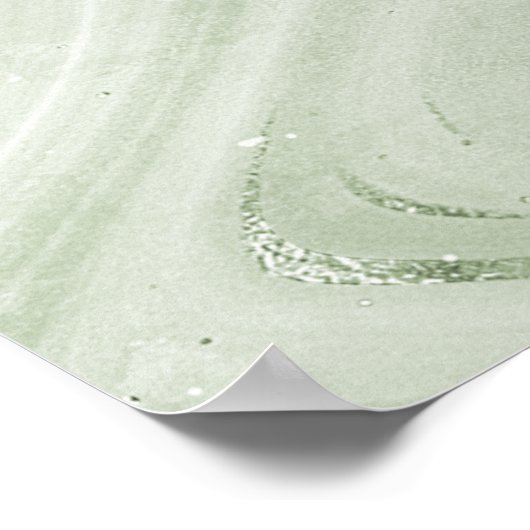 Sage Green Marble Texture Poster (Ecke)