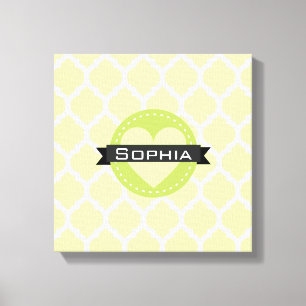 Sage Green marokkanische Gittermuster Leinwanddruck