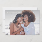 Sage Green | Matron of Honor Card (Foto-Matron der Einladung (Vorderseite)