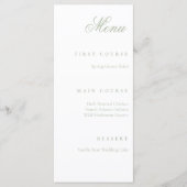 sage green menükarte (Vorderseite)