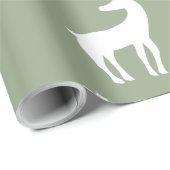 Sage Green Merry Christmas Deer Geschenkpapier (Rolleneckpunkt)