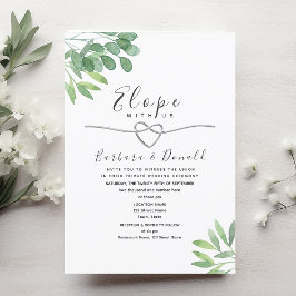 Sage Green Micro Wedding Einladung