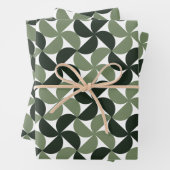 Sage Green Mid Century Modern Pattern Geschenkpapier Set (Beispiel)