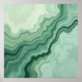 Sage Green Mineral Vein Abstrakt - Bio modern Poster (Vorne)