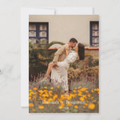 Sage Green Minimal Boho Wedding Arch QR Code Foto Einladung (Rückseite)