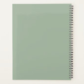 Sage Green Minimal Professional Modern Business Planer (Rückseite)
