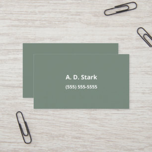Sage Green Minimalist Business Cards Visitenkarte