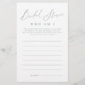 Sage Green Minimalist, der ich bin Brautparty-Spie (Vorderseite)